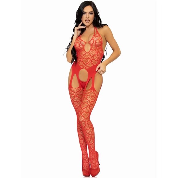 Love Hangover Heart Net Bodystocking - Picture 1 of 4